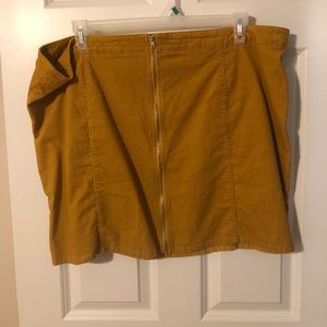 Charlotte Russe+ mustard yellow skirt—size 3x